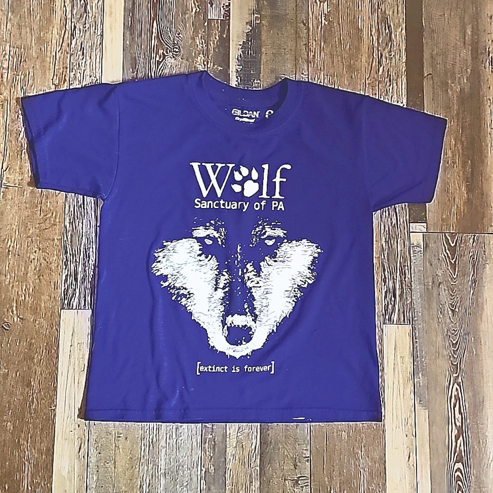 Wolf Sanctuary TShirt Purple Youth Size Small